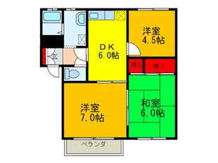 リバーハイツの物件間取画像